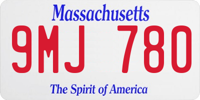 MA license plate 9MJ780