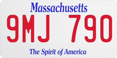 MA license plate 9MJ790