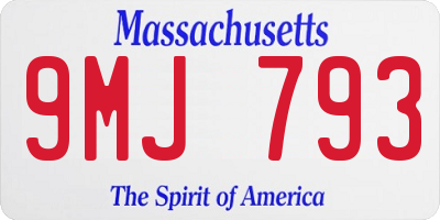 MA license plate 9MJ793