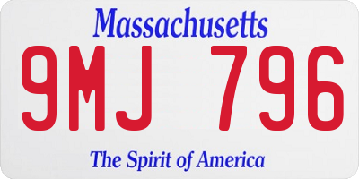 MA license plate 9MJ796