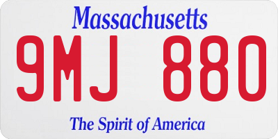 MA license plate 9MJ880