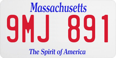 MA license plate 9MJ891