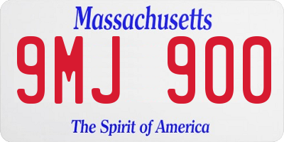 MA license plate 9MJ900