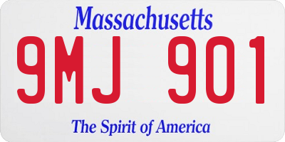 MA license plate 9MJ901