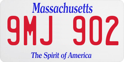 MA license plate 9MJ902
