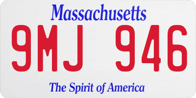 MA license plate 9MJ946