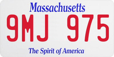 MA license plate 9MJ975