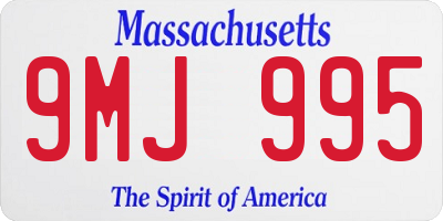MA license plate 9MJ995