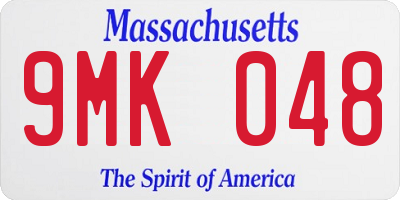MA license plate 9MK048