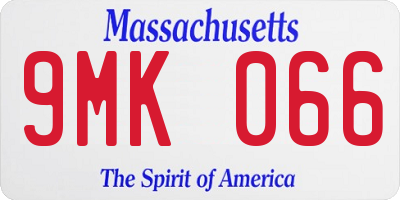 MA license plate 9MK066