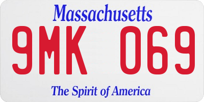 MA license plate 9MK069
