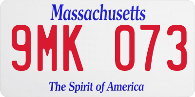 MA license plate 9MK073