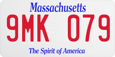 MA license plate 9MK079