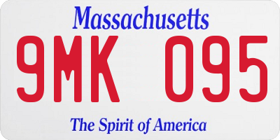 MA license plate 9MK095