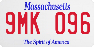 MA license plate 9MK096