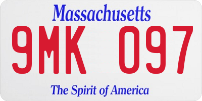 MA license plate 9MK097