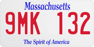 MA license plate 9MK132