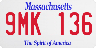 MA license plate 9MK136