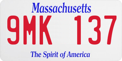 MA license plate 9MK137