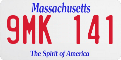 MA license plate 9MK141