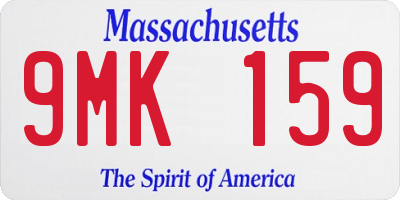 MA license plate 9MK159