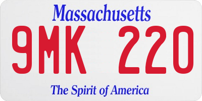 MA license plate 9MK220