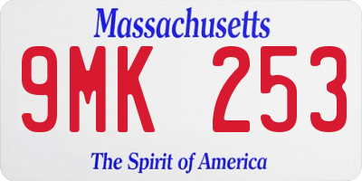 MA license plate 9MK253