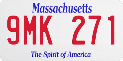 MA license plate 9MK271
