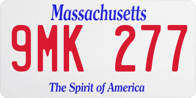MA license plate 9MK277
