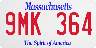 MA license plate 9MK364