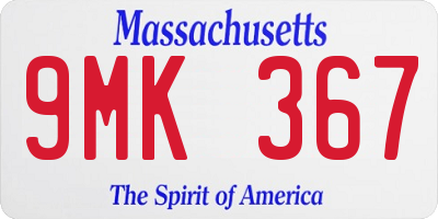 MA license plate 9MK367