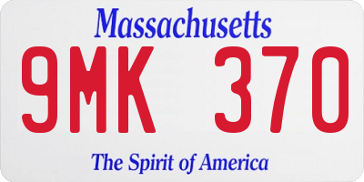 MA license plate 9MK370