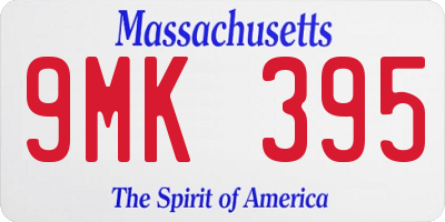 MA license plate 9MK395
