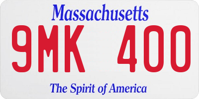 MA license plate 9MK400