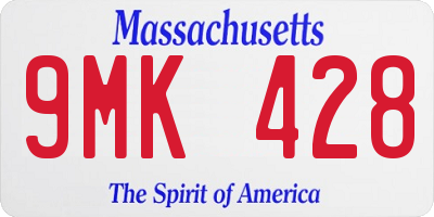 MA license plate 9MK428