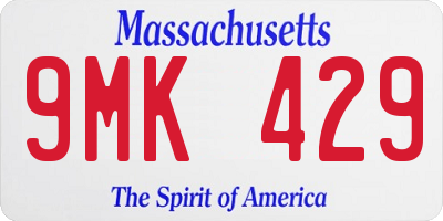 MA license plate 9MK429