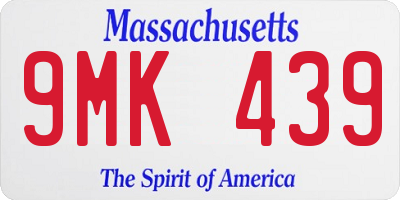 MA license plate 9MK439