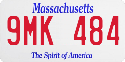 MA license plate 9MK484