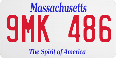 MA license plate 9MK486