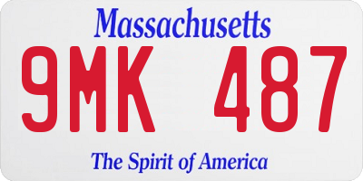 MA license plate 9MK487