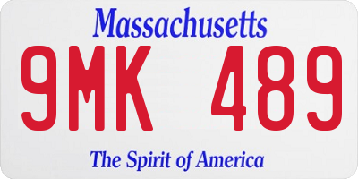 MA license plate 9MK489