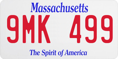 MA license plate 9MK499