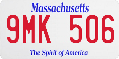 MA license plate 9MK506