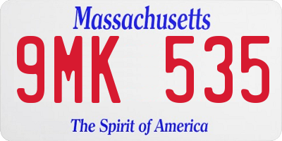 MA license plate 9MK535