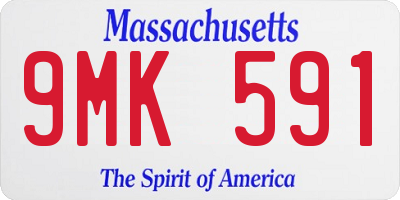 MA license plate 9MK591