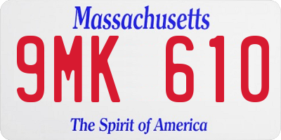 MA license plate 9MK610