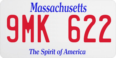 MA license plate 9MK622