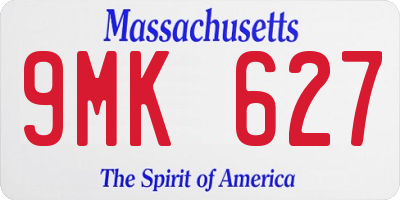 MA license plate 9MK627