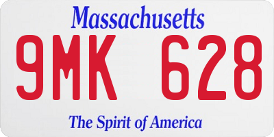MA license plate 9MK628