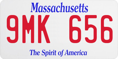 MA license plate 9MK656